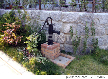 Residential areas with hand pumps as a disaster prevention measure for the area Residential areas with hand pumps as a disaster prevention measure for the area 26275807