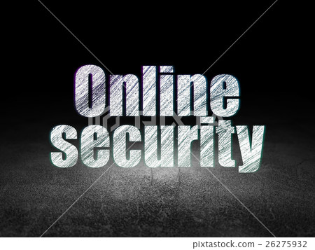 Safety concept: Online Security in grunge dark Safety concept: Online Security in grunge dark 26275932