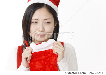 A young woman disguised as Santa 26278241