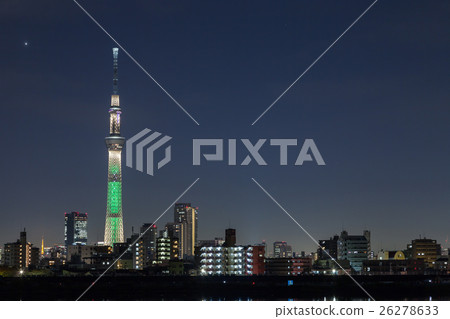 Tokyo Sky Tree for a limited time Champagne tree Christmas 26278633