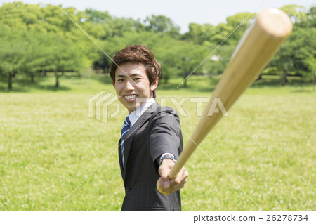 A businessman with a bat 26278734