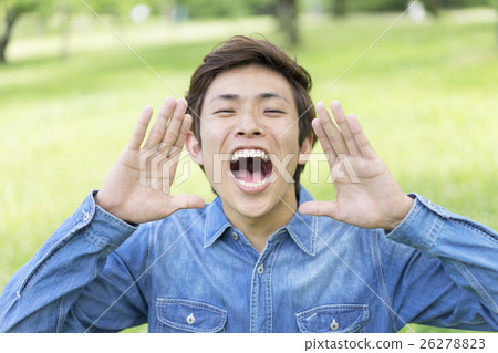 Stock Photo: person, yelling, yell