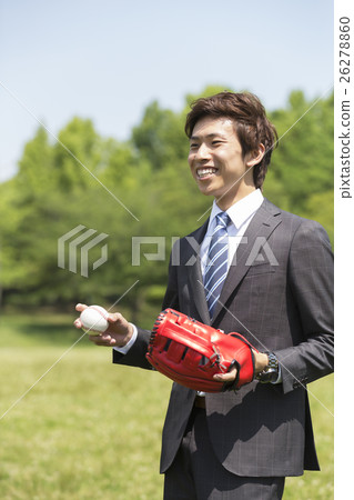 與棒球球的一個商人 26278860