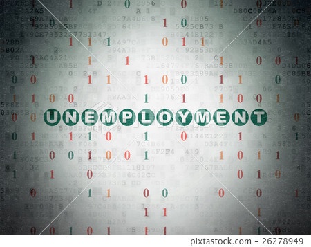 Business concept: Unemployment on Digital Data Business concept: Unemployment on Digital Data 26278949
