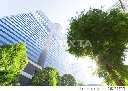 High-rise building in the office area and green High-rise building in the office area and green 26279735