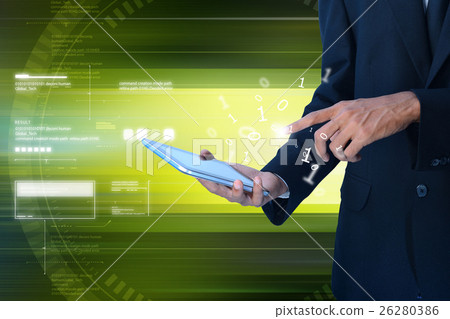 Doctor working on tablet 26280386
