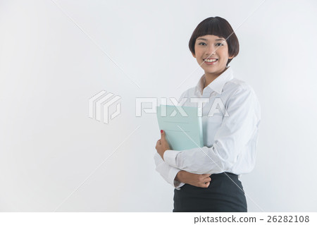 Smile business woman with document 26282108