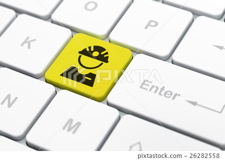 Manufacuring concept: Factory Worker on computer 26282558