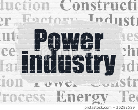 Industry concept: Power Industry on wall 26282559