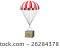 Package 3D Illustrations Dropped by Parachute 26284378