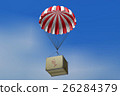 Package 3D Illustrations Dropped by Parachute 26284379
