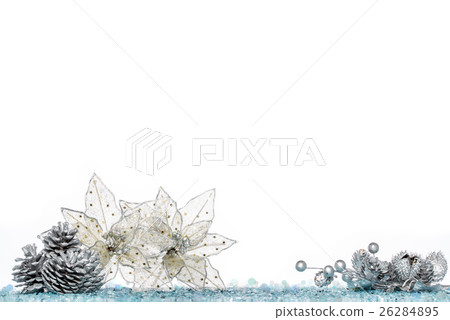 christmas decoration flower on Snow, isolated christmas decoration flower on Snow, isolated 26284895