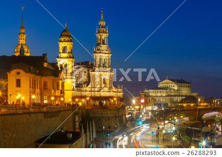 Old Town at night in Dresden, Germany 26288293