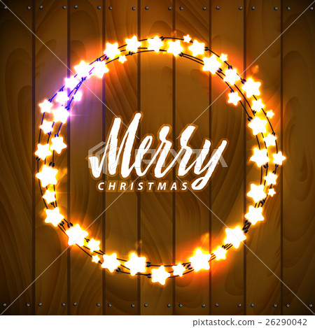 Merry Christmas and Happy New Year. Glowing 26290042