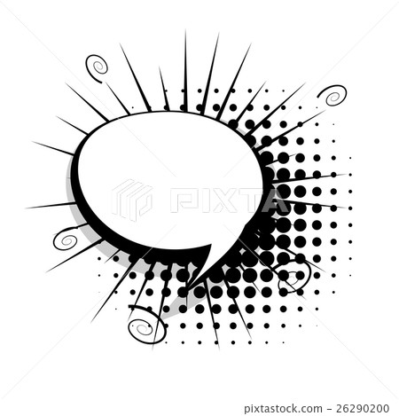 Blank template comic speech bubble - Stock Illustration [26290200] - PIXTA