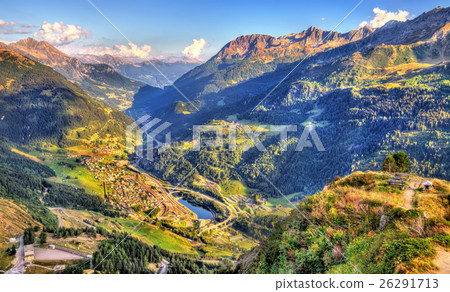 View of Airolo village from the Gotthard Pass View of Airolo village from the Gotthard Pass 26291713