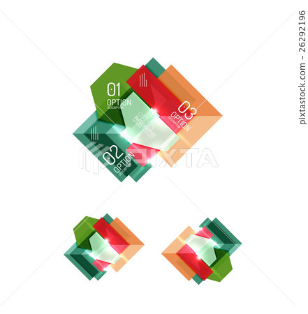 Set of abstract geometric paper graphic layouts Set of abstract geometric paper graphic layouts 26292196