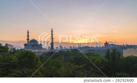 Majestic Blue Hour sunrise at Kuala Lumpur mosque 26292600