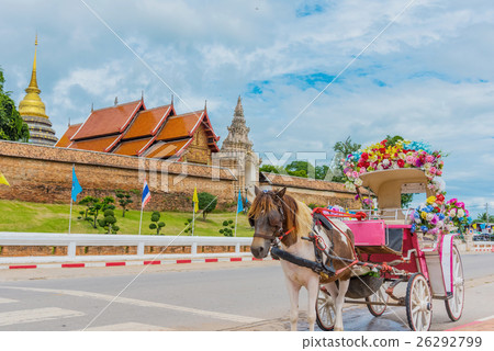 The carriage in  wat phra tad lampang luang 26292799