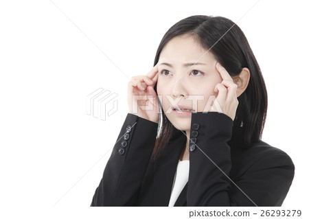 A young woman with a headache A young woman with a headache 26293279
