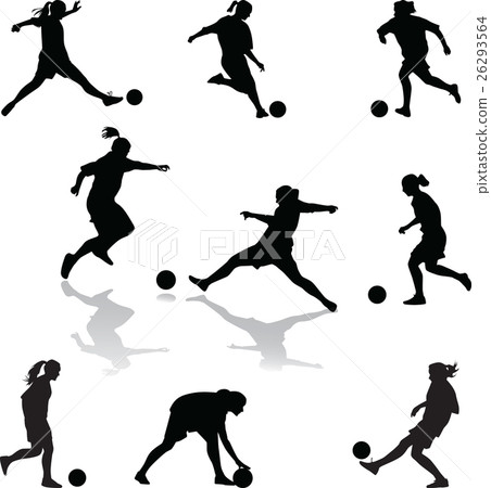 football woman - Stock Illustration [26293564] - PIXTA