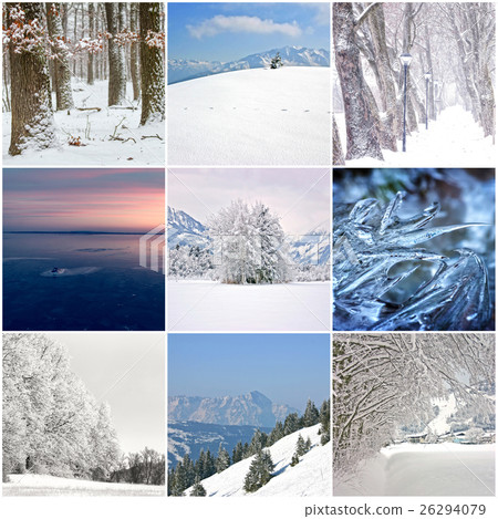 Photo collage of cold winter days Photo collage of cold winter days 26294079