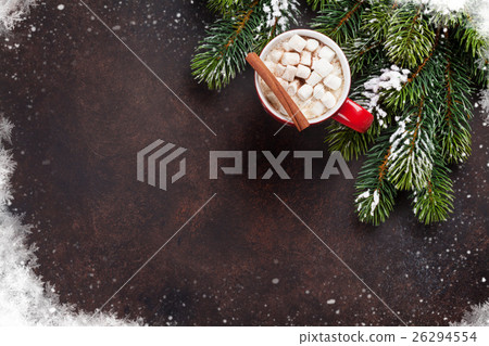 Christmas background with hot chocolate 26294554