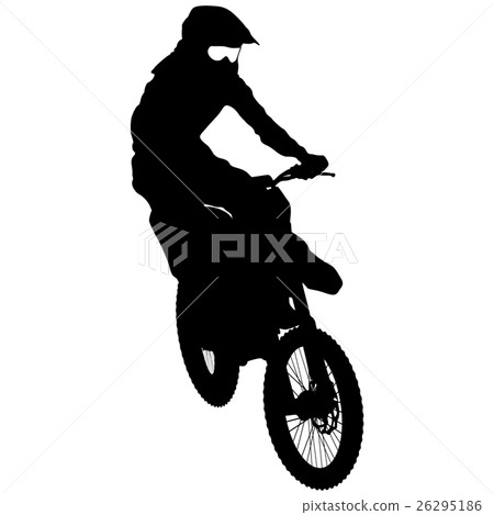 Silhouettes Rider participates motocross  26295186