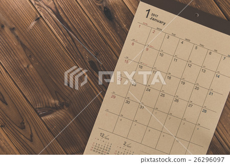Calendar table photo Calendar table photo 26296097