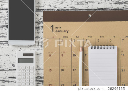 Calendar table photo 26296135