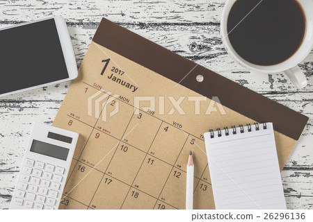 Calendar table photo 26296136