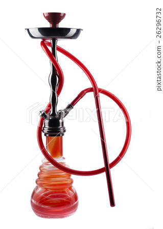 Modern hookah isolated on white background 26296732
