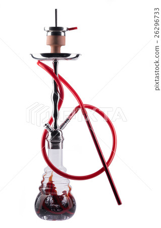 Modern hookah isolated on white background 26296733