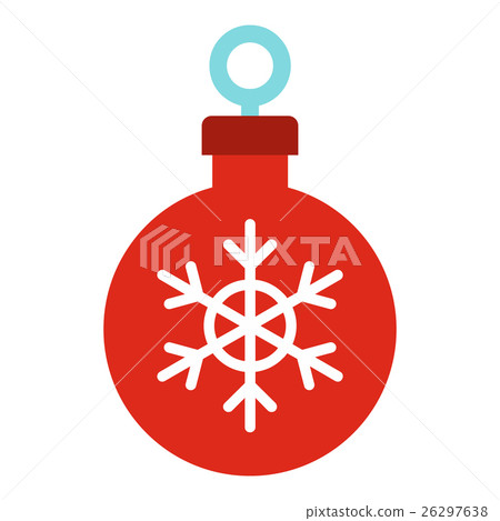 Christmas ball icon, flat style - Stock Illustration [26297638] - PIXTA
