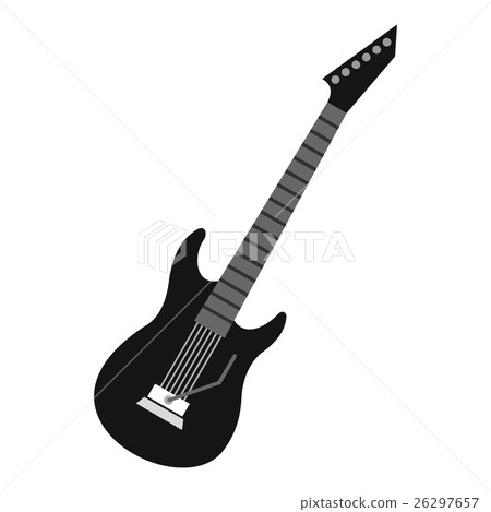 Electric guitar icon, flat style Electric guitar icon, flat style 26297657