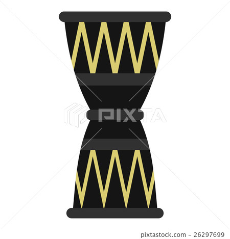 African drum icon, flat style 26297699