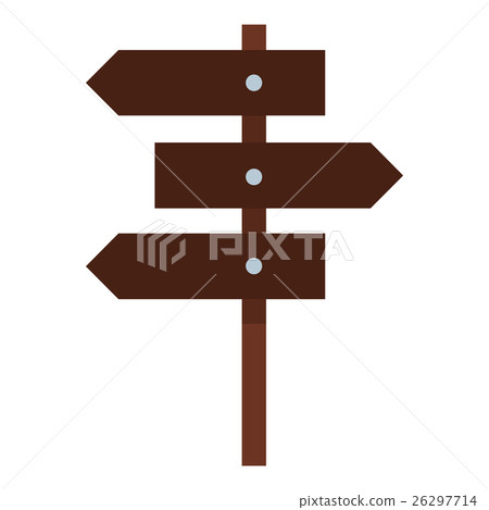 Road sign icon, flat style 26297714