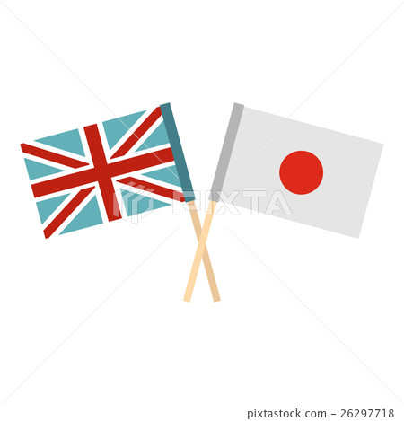 Flag of United Kingdom and Japan icon, flat style Flag of United Kingdom and Japan icon, flat style 26297718