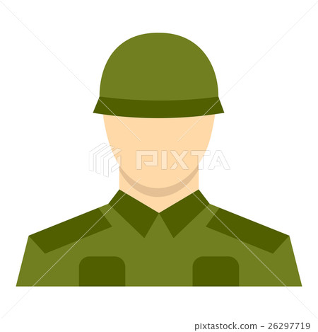 Soldier icon, flat style Soldier icon, flat style 26297719