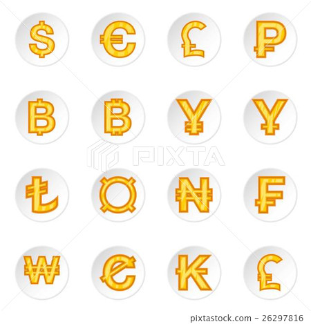 Currency icons set Currency icons set 26297816