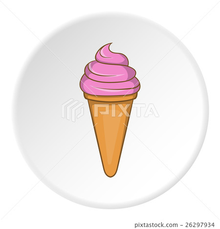 Ice cream icon, cartoon style Ice cream icon, cartoon style 26297934