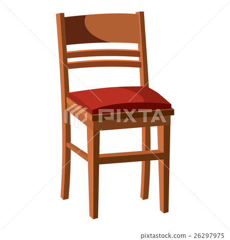 Wooden chair icon, cartoon style Wooden chair icon, cartoon style 26297975