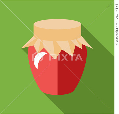 Jar of jam icon, flat style Jar of jam icon, flat style 26298131