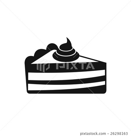 Piece of cake icon, simple style 26298163