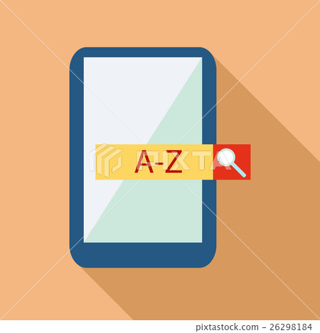 Mobile app with translator icon, flat style - Stock Illustration ...
