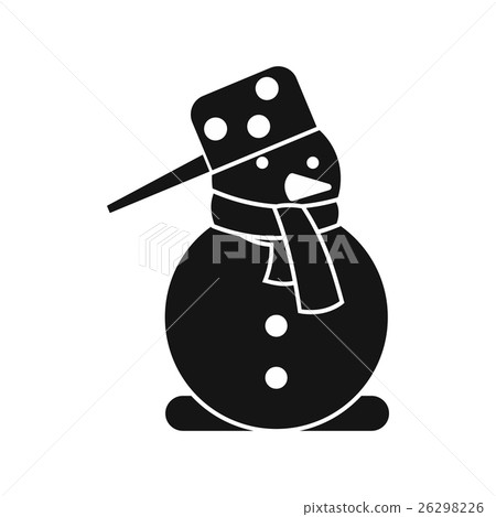 Snowman icon in simple style Snowman icon in simple style 26298226
