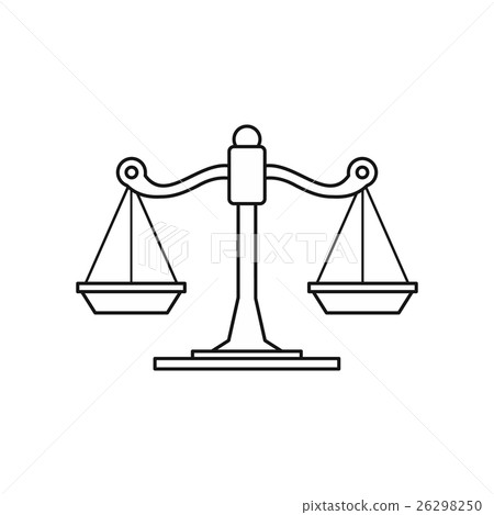 Scales icon, outline style 26298250