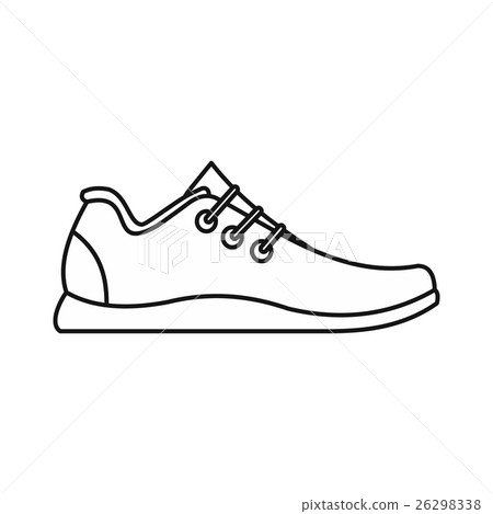 Athletic shoe icon, outline style Athletic shoe icon, outline style 26298338