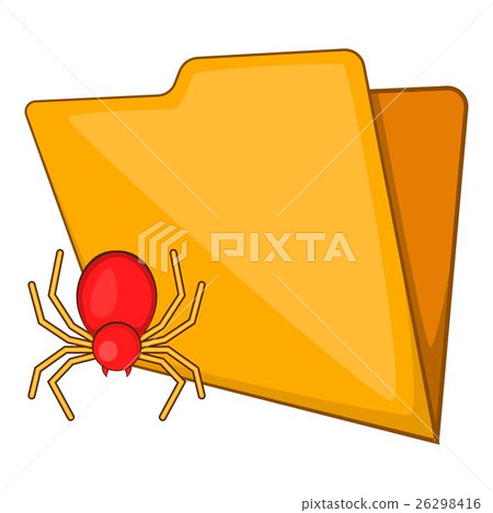 Folder with a bug icon, cartoon style Folder with a bug icon, cartoon style 26298416