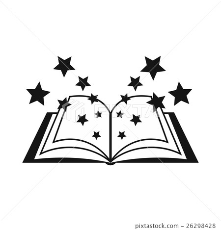 Magic book icon, simple style 26298428